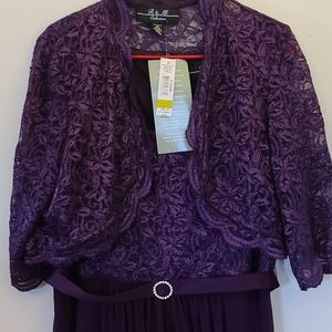 Women's 2 piece Dress - Purple - size 14